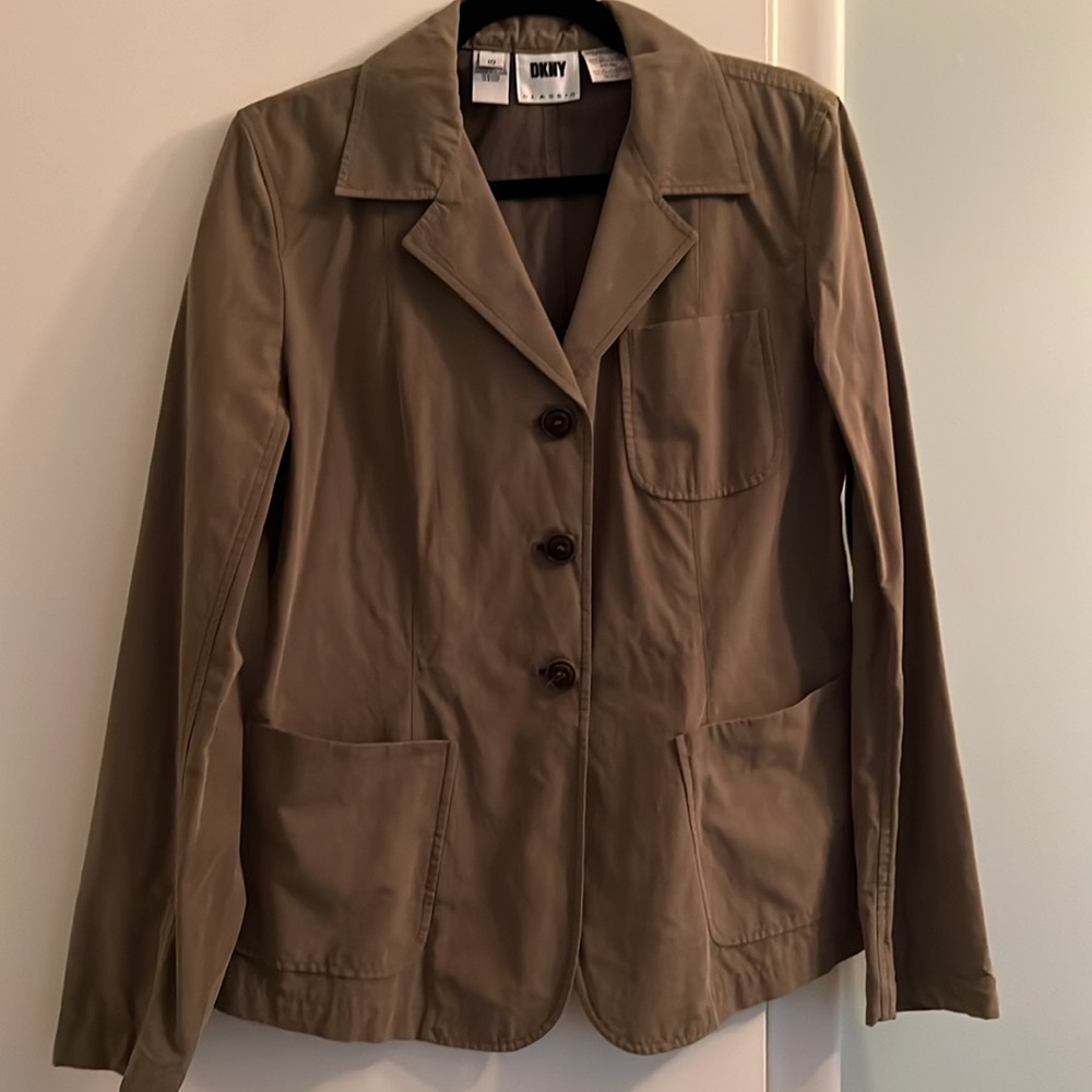 DKNY Classic casual blazer army green